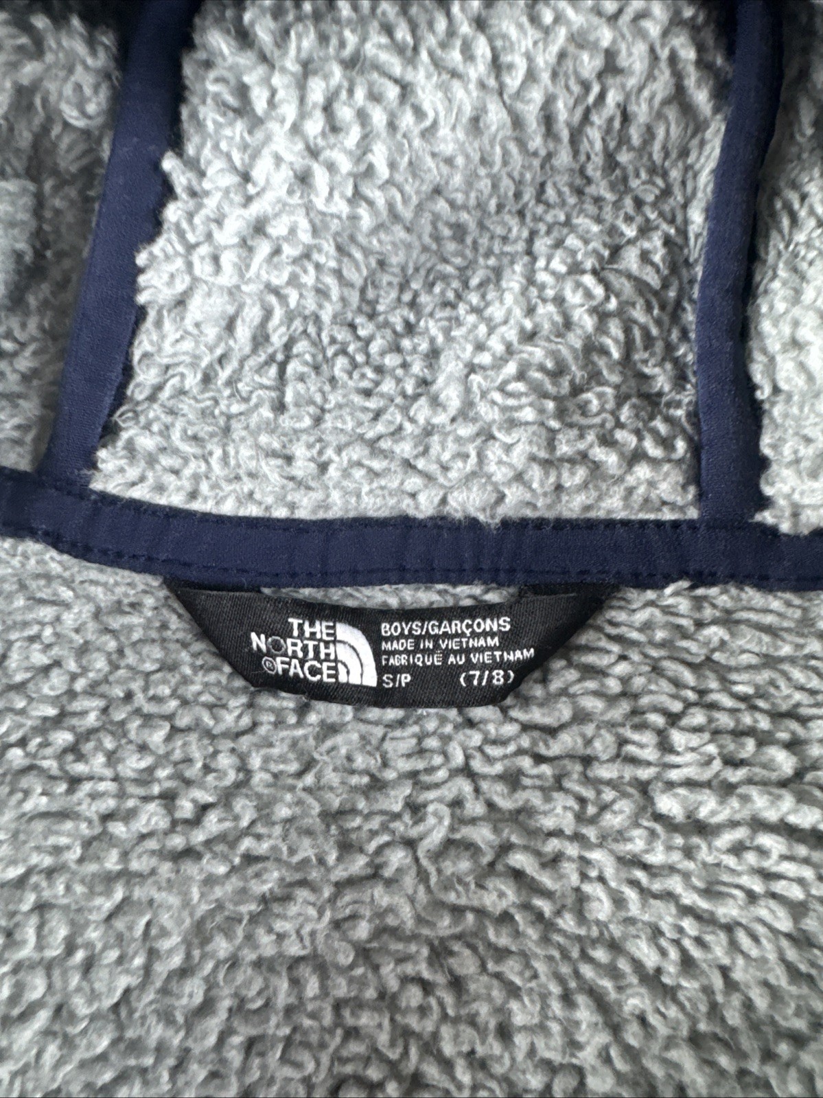 The North Face Chimborazo Hoodie Boys S Blue Jacket Sherpa Fleece Full Zip Gorp