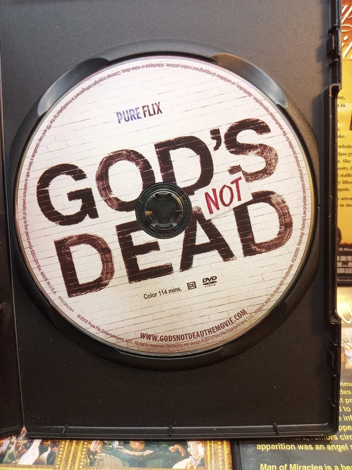Lot of 6 Faith DVD Movies: God's Not Dead Jeremiah Man of Miracles War Room Foto 3 de 4