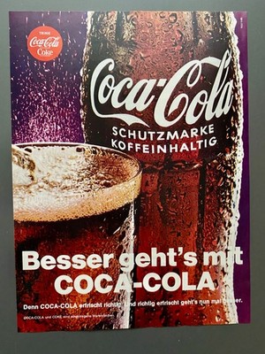 Besser geht´s mit Coca-Cola Coke 60s retro 1968 Vintage Ad Werbung Reklame V9