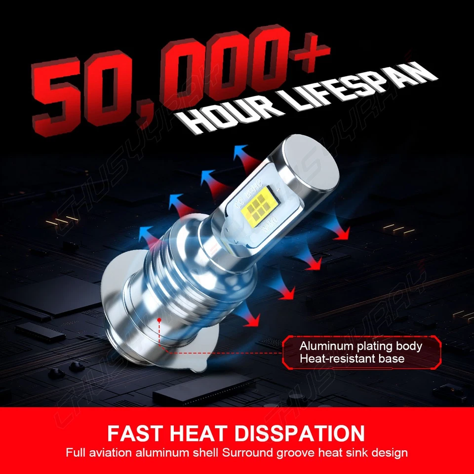 2 Super AC/DC LED light bulb for Honda XR200R XR250 XR400R XR600R XR650R 12v 30w - Image 4 of 4