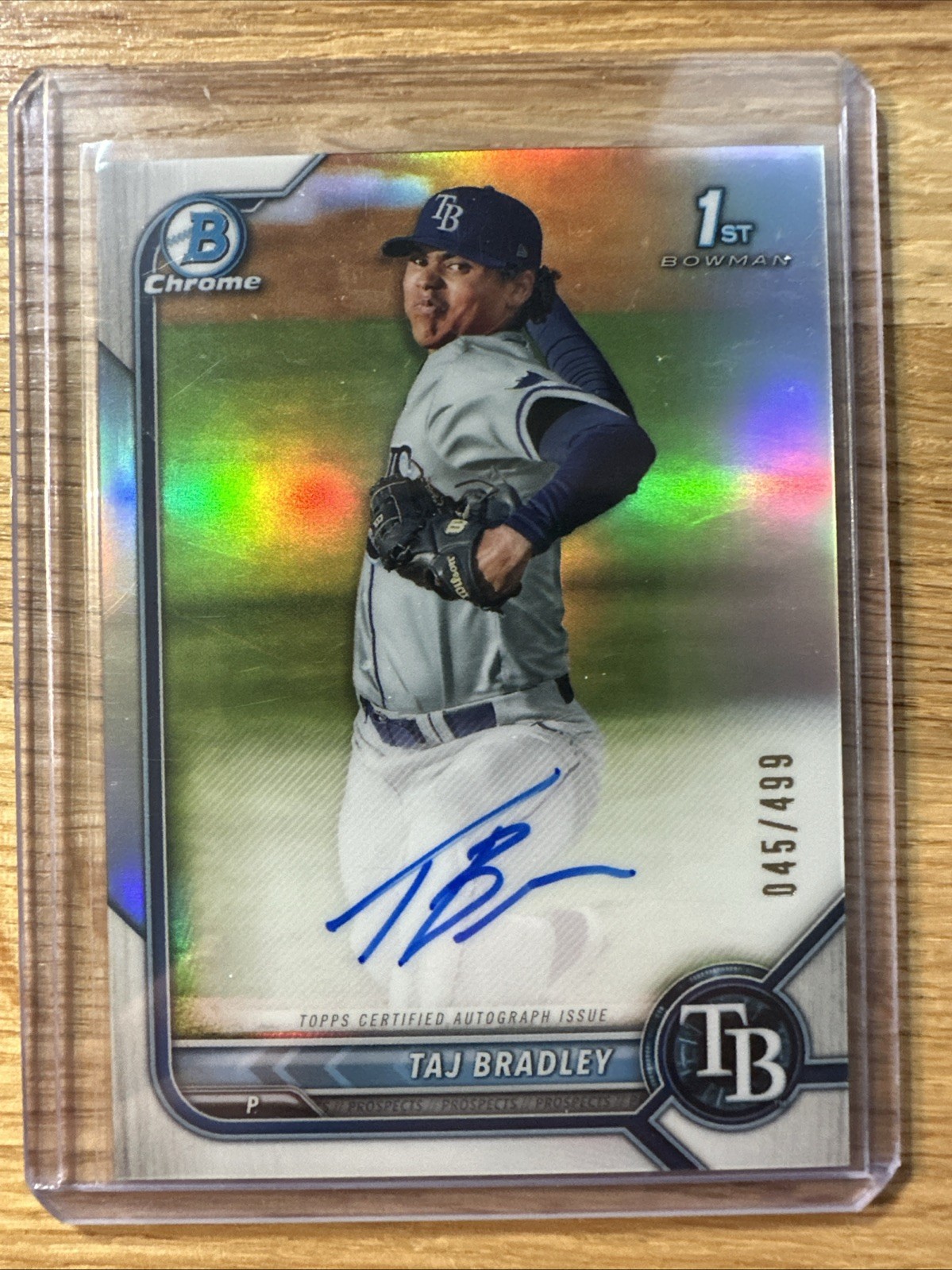 Taj Bradley 1st Auto /499 - 2022 Bowman Chrome Refractor #CPA-TB