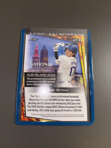2024 LEAF NATIONAL SPORTS COLLECTOR CONVENTION VIP PROMO #VP-5 SHOHEI OHTANI-NMT - Picture 2 of 2