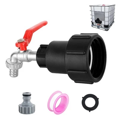 Robinet Cuve 1000L S60X6 IBC Raccord Robinet avec raccord de tuyau - Photo 1/4
