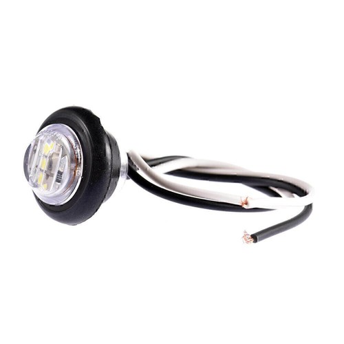 10PCS White Side Marker Lights LED Truck Trailer Side Bullet Clearance Light 12V - Picture 5 of 8