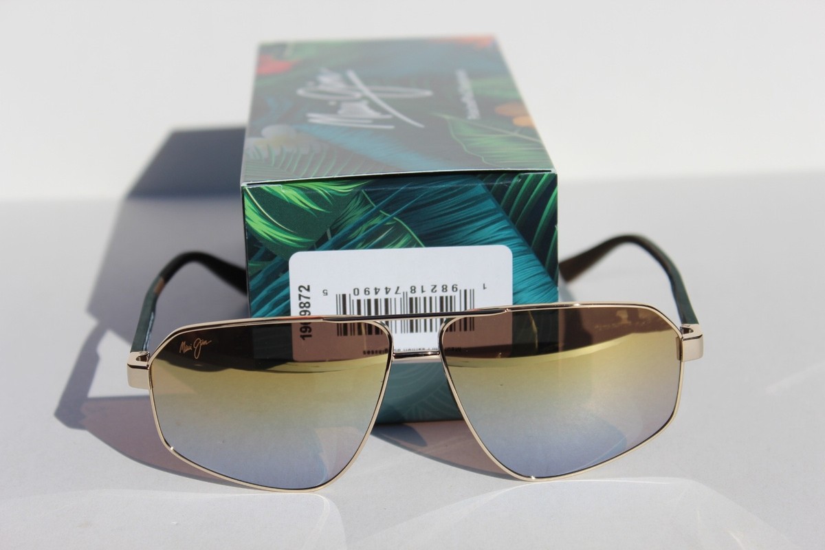 MAUI JIM Keawawa POLARIZED Sunglasses DGS620-16 Gold/Green