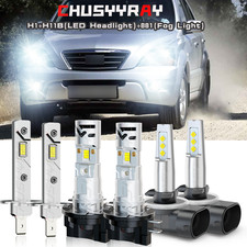 Fit Kia Sorento 2007-09 Led Headlight Fog Light Bulbs 6000k White Combo