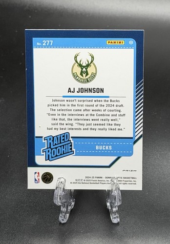 2024-25 Donruss Optic AJ Johnson Rated Rookie Red Stars International RC SP #277 - Bild 2 von 2