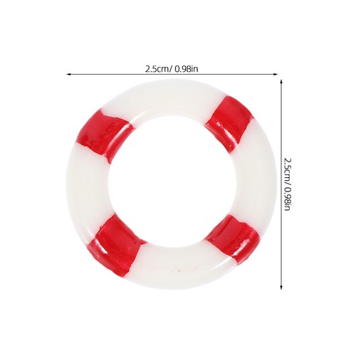  12 Pcs Lifebuoy Cake Decoration Desktop Miniature Swim Ring House - Zdjęcie 9 z 12