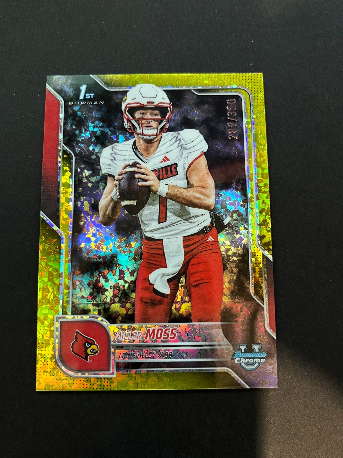 MILLER MOSS 2025 Bowman U Chrome 1st Yellow Mini-Diamond Refractor #/350