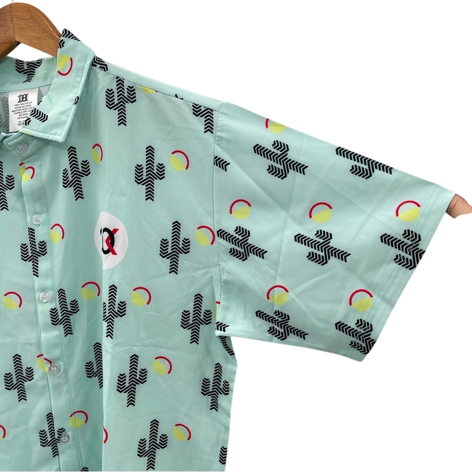 10X Men's Cactus Button Down Performance Wear Pol… - image 3