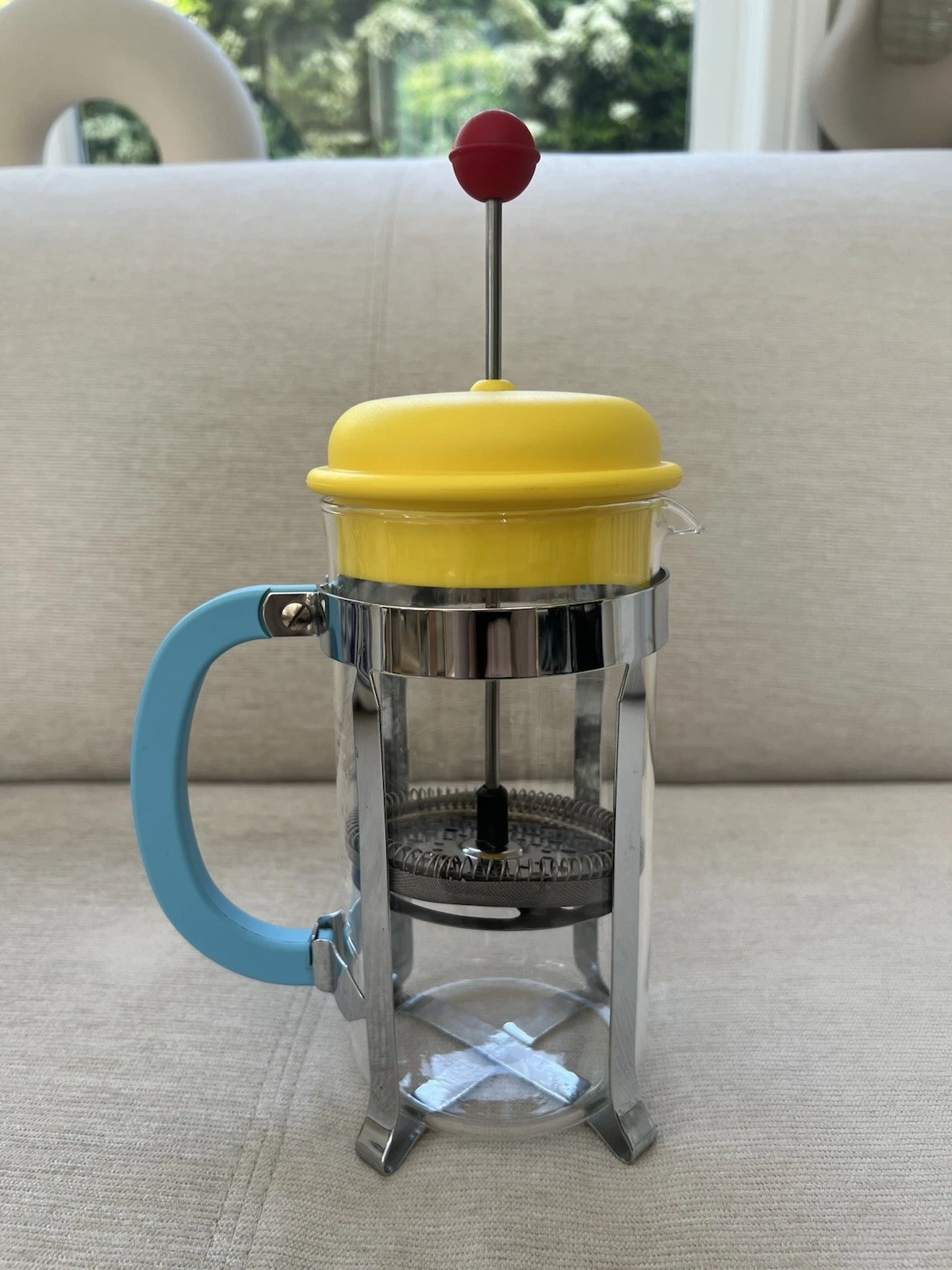 Rare Bodum Multicoloured 70th Anniversary French Press Coffee Cafetière Ex Con