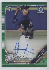 2019 Bowman Draft Chrome Pick Green Refractor 68/99 Antoine Kelly Auto 0h29