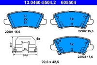 Ate BremsbelÄGe Bremsbelagsatz Hinten Passend FüR Kia Picanto 3