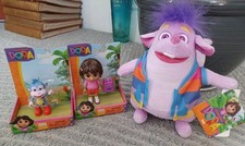 Dora the Explorer Tico Soft Toy Plush + Boots & Dora Action Figures Set Bundle