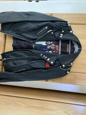 Lederjacke ACDC Highway to Hell Gr. M Wie Neu Bikerjacke