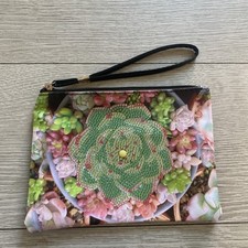 Completed Diamond Art Clutch Bag / Make Up Bag,  Brand New Hand Made
