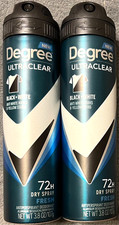 2 Pack Degree Ultraclear Dry Spray Antiperspirant Deodorant Black  White 3.8 OZ