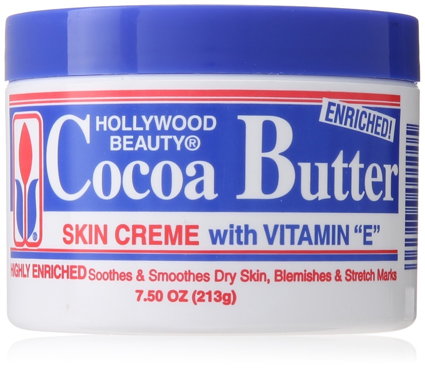 Hollywood Beauty Cocoa Butter Skin Creme with Vitamin E 7.5 Ounce (Pack of 1)