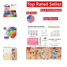 Complete 79-Piece Polymer Clay Kit: 50 Colors & 19 Tools for Creative Kids