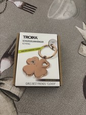 Portachiavi Quadrifoglio TROIKACON Con Swarovski NUOVO