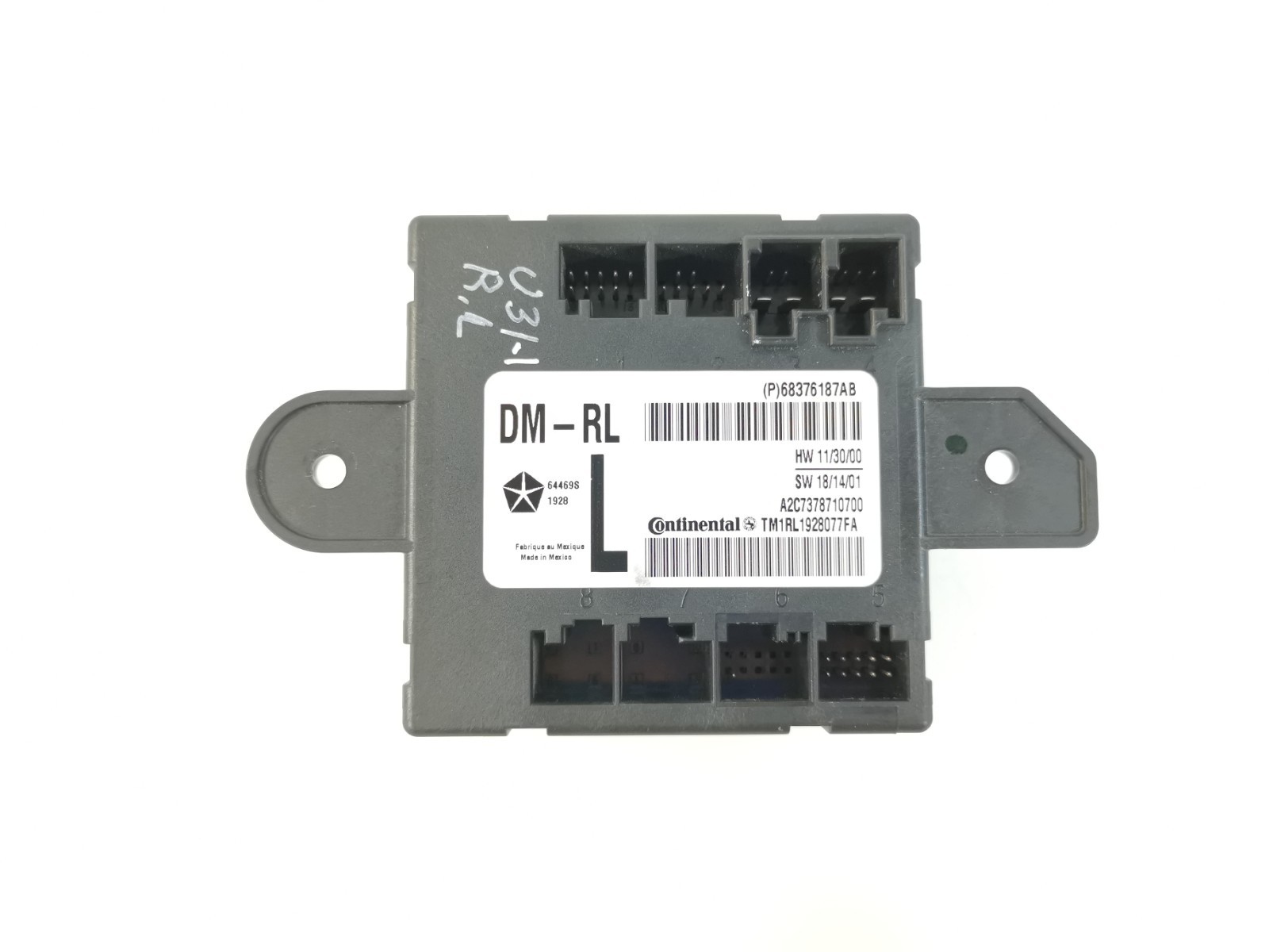 Maserati Ghibli 2019 M156E RWD 3.0 L Rear Left Door Control Module 68376187AB