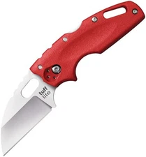 Cold Steel Tuff Lite Plain Red CS-20LTR 2.5" Stainless Griv-Ex Folding Knife