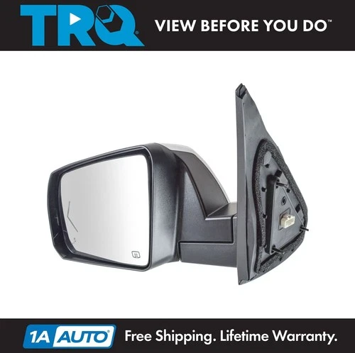 TRQ Mirror Power Fold Heat Signal Memory Blind Spot Puddle Chrome LH for Tundra