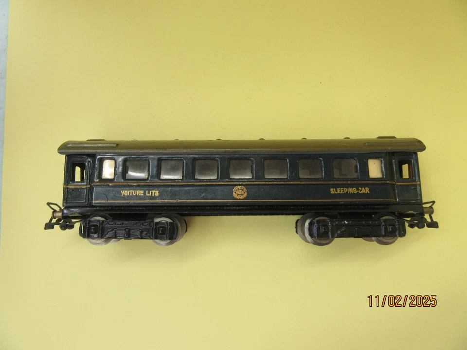 H0 - Marklin 343 战前 1908/1909 年 CIWL 金属睡眠 - 非常罕见 — 第 3/4 张图片