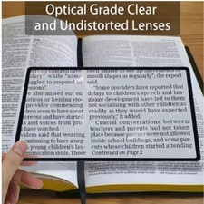 Full Page Large Sheet Magnifier Magnifying Glass Reading Aid Glass Page Magnifyi