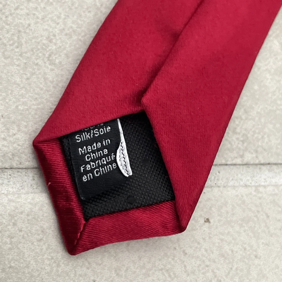 Corbata Nordstrom Tienda Para Hombre Diseñador Clásico Rojo Sólido Seda Talla Única Foto 3 de 4