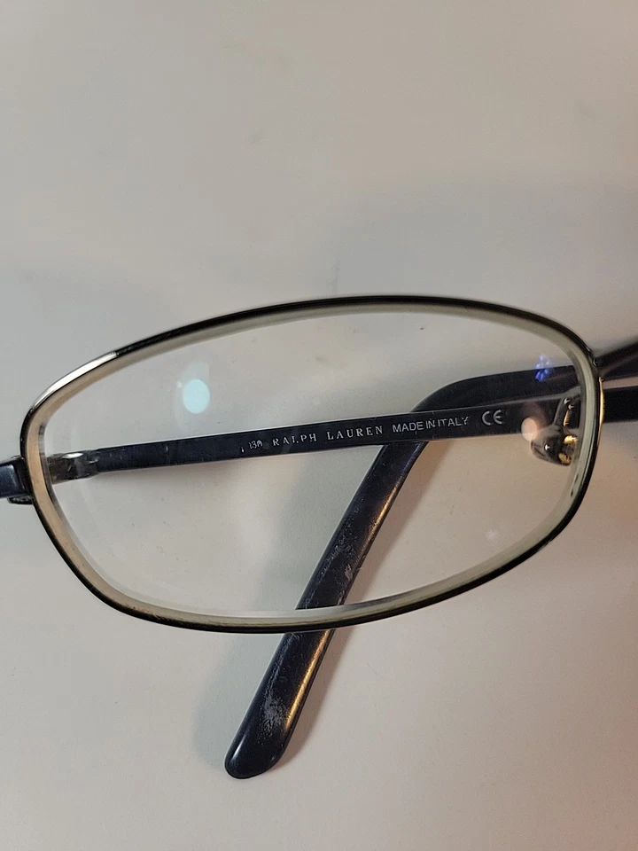 Marcos de gafas azules de acero inoxidable vintage Ralph Lauren para mujer RL1503 hechos en Italia Foto 3 de 4