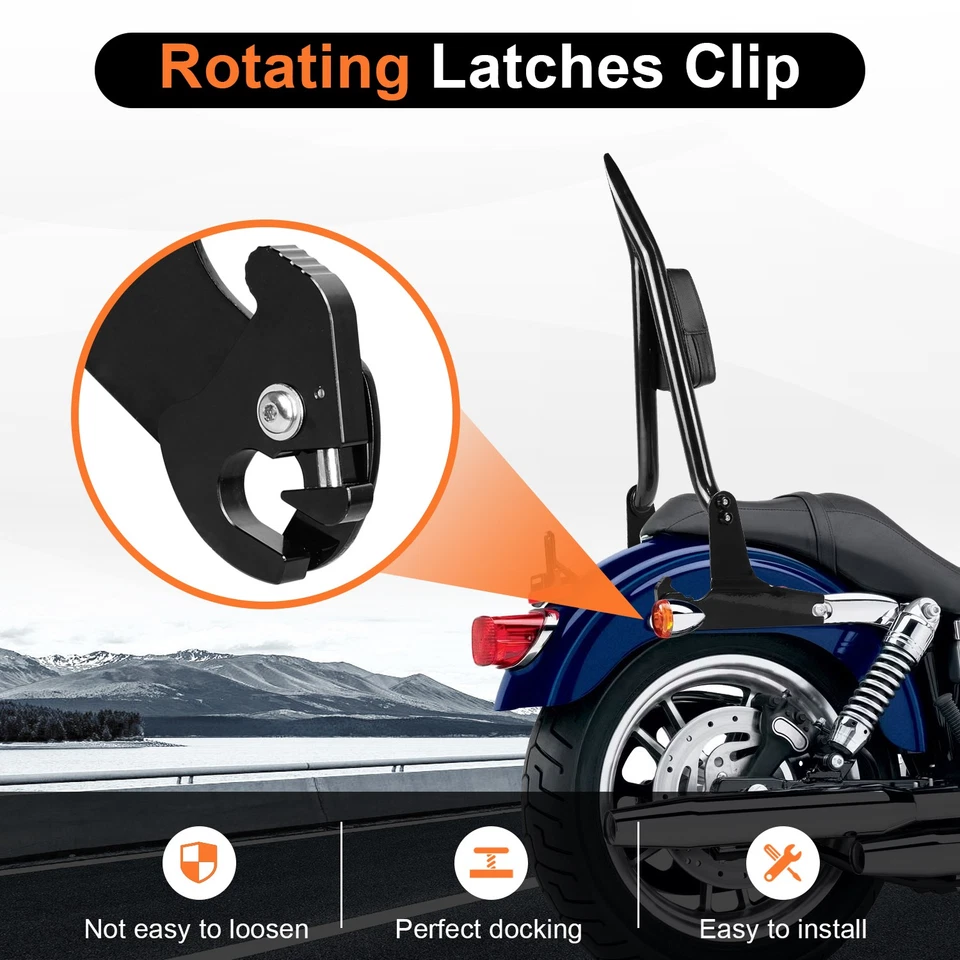 Detachable Passenger Backrest Sissy Bar For Harley Dyna FXDB FXDC FXDL 2006-2017 Foto 4 de 4