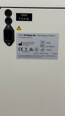 IDEXX ProCyte Dx Veterinary Hematology Analyzer - For VET USE in