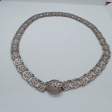 Vintage Silver Tone Chain Belt -Woomen Waist Belt 50 Years Old