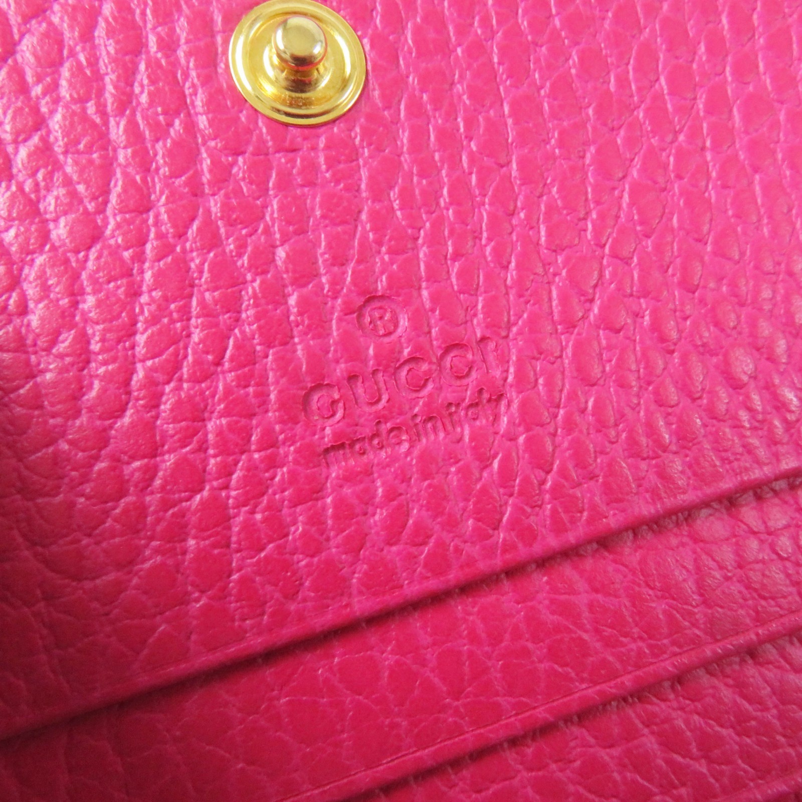 Excellent GUCCI Bifold Wallet GG Marmont Mini Wallet / shocking pink leather... thumbnail 10