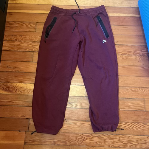 Nike Sportswear Tech Fleece Pants Mens XL Red Zip Pockets Leg Toggles Pull On