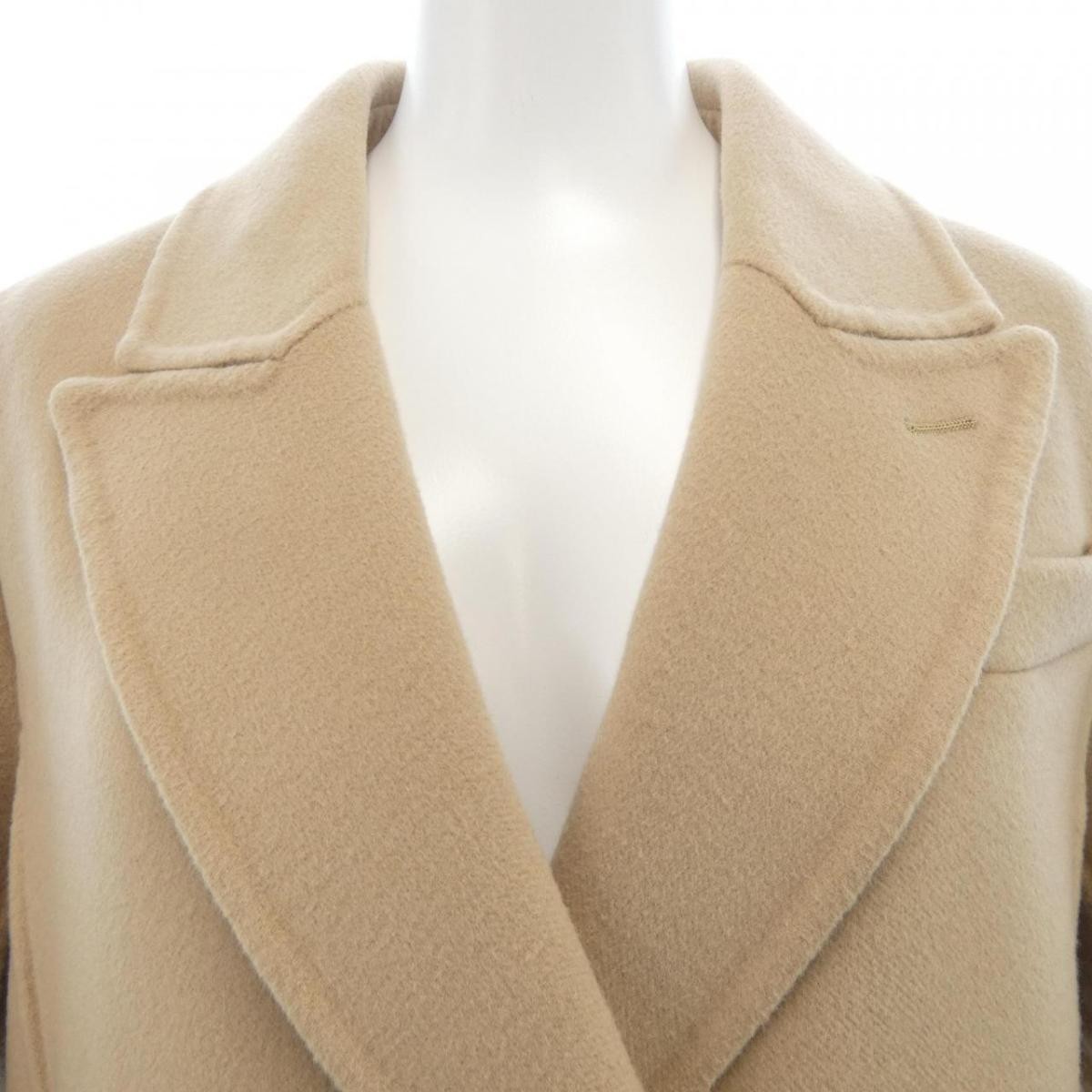 FENDI FF Motif Coat Beige Size 38 Mink Pocket Used thumbnail 5