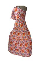 NWT Zebra Collection Long One Shoulder Hawaiian Floral Dress
