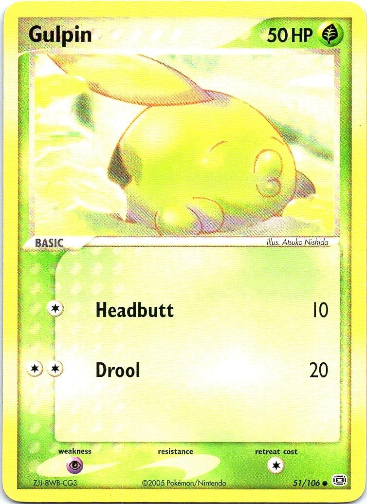 Gulpin 51/106 Common Emerald Pokemon Near Mint