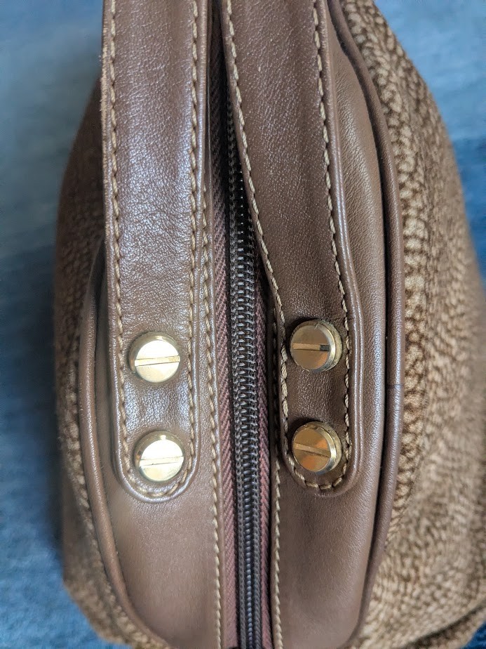 Borbonese Handbag Quail Pattern Round Style - image 19