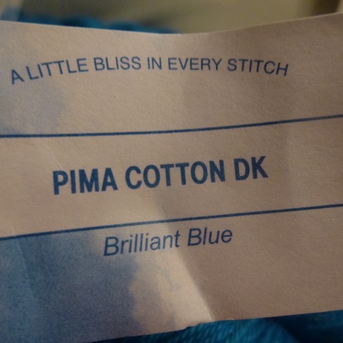 Lot of 5, Cloudborn fibers, PIMA COTTON DK, Brilliant Blue,231 Yds - Picture 2 of 8