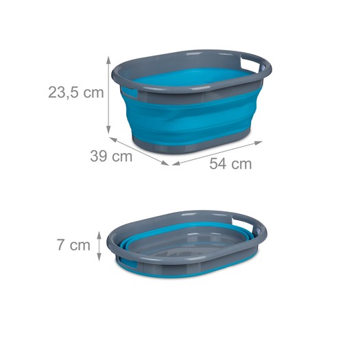 Cesto ropa limpia Cesto colada plegable Canasto ropa portátil Barreño 21 litros - Imagen 4 de 6