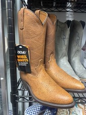 Vintage Dingo Acme Boots Mens 7.5 Brown Leather Western Cowboy Made in USA