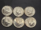 Kennedy Half Dollars 40% Silver , Lot of 6, 1965 &1966