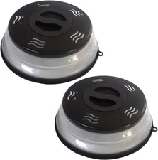 Microwave Splatter Cover Vented Plate Lid Colander BPA Free 2 Pack