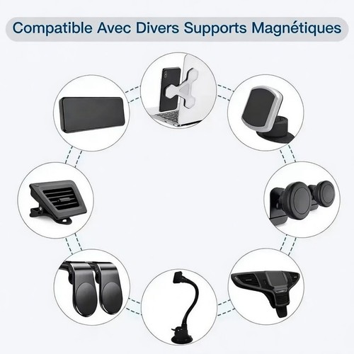 Plaque Métal Noir Support Aimant Voiture - 11 Formats Ronde Carrée Rectangulaire - 第 13/24 張圖片