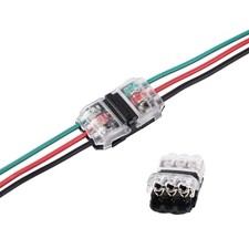 Low Voltage Wire Connectors, Quick Solderless Wire Splice 2 Way 3 Pins 12 Pack