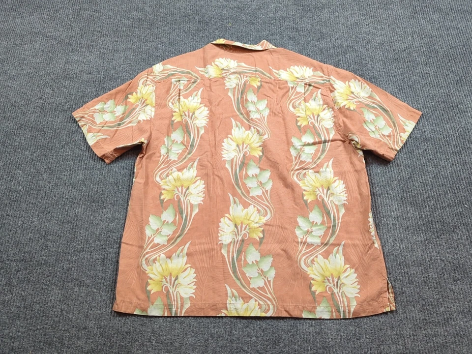 Tommy Bahama Shirt Mens XL Button Short Sleeve Silk Camp Beach Tropical Floral - Image 4 of 4