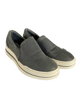 Clarks Cloudsteppers 7M Womens Gray Suede Slip-on Comfort Shoes