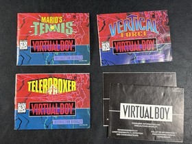 Nintendo 1995 Virtual Boy Console - Tested Works - 2 Games - Power Adapter - Box